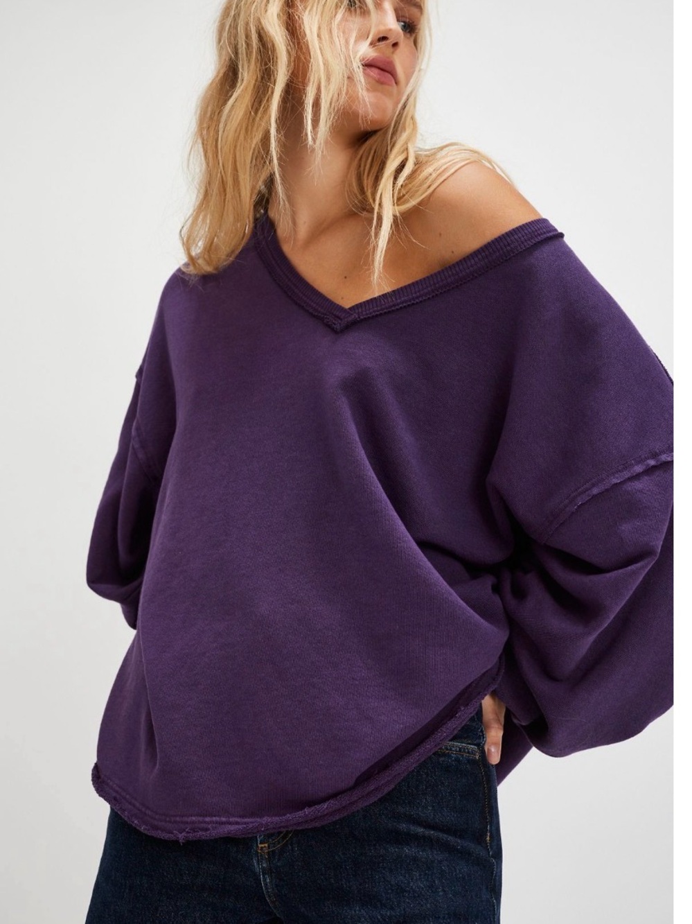 Free People We The Free Venice V-Neck Sweatshirt